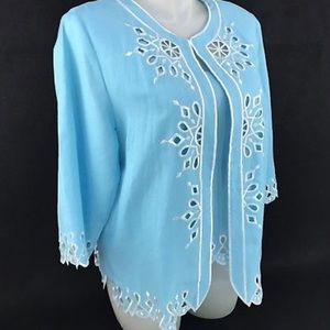 T-shirt Bob Mackie Cheetah In The Moonlight - Taille S Bleu, Neuf Avec étiquettes